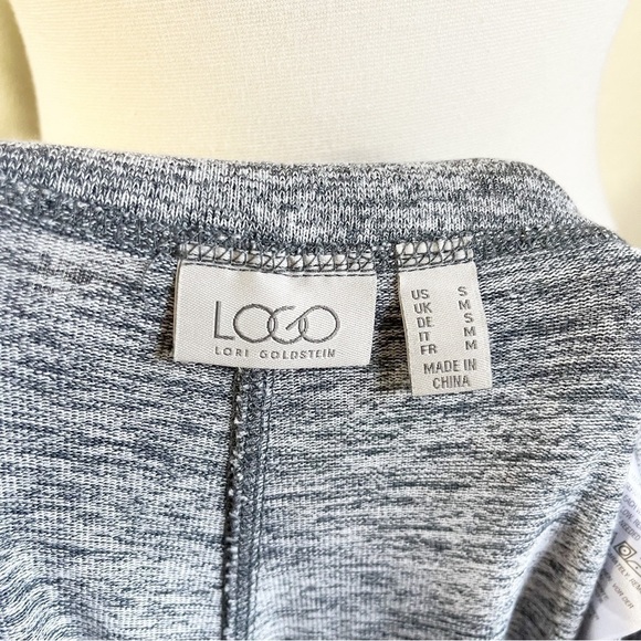 LOGO by Lori Goldstein Gray Space Dye Knit Joggers with Pockets Size S - Picture 6 of 7